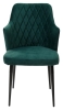 Стул HERMAN зеленый #19 велюр, черный каркас