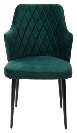 Стул HERMAN зеленый #19 велюр, черный каркас