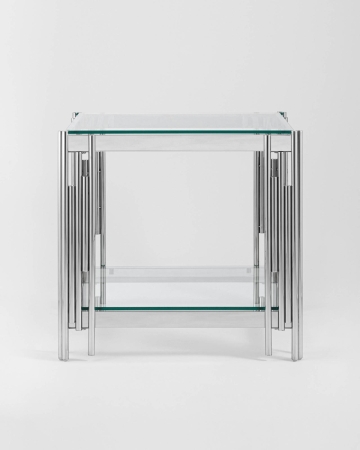 Журнальный столик 55*55 ГЭТСБИ серебро