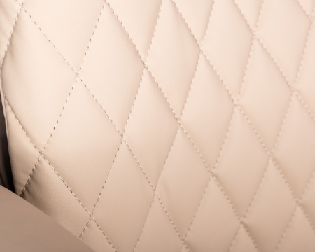 Офисное кресло LEONARD бежевый и коричневый, экокожа и металл, мягкое сиденье, с подлокотниками