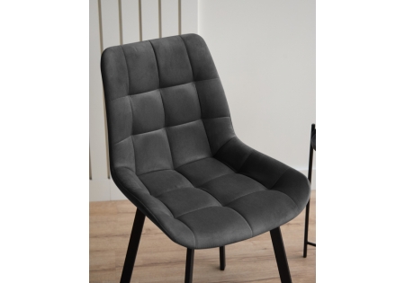 Стул на металлокаркасе Челси 360 П темно-серый (zd 995), черный np