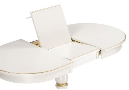 Стол деревянный Сайрус слоновая кость, золото