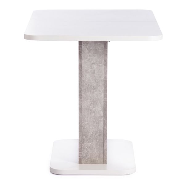 Стол обеденный GENT ЛДСП, 110-145x68,6x75,5 см, белый, бетон