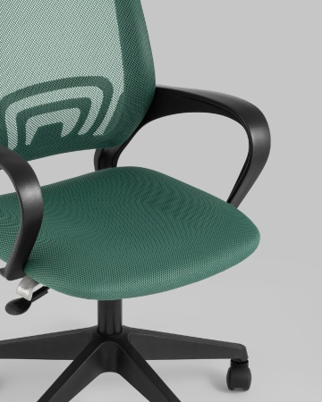 Кресло офисное ST-Basic TopChairs сетка и ткань зеленый фото в интернет-магазине Stoolmarket