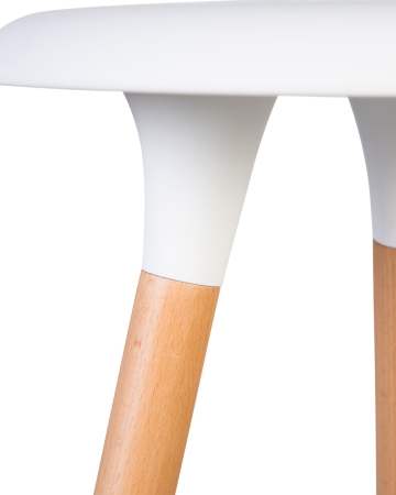 Табурет барный ROYCE ножки светлый бук, белый W-02 Табурет барный ROYCE ножки светлый бук, белый W-02