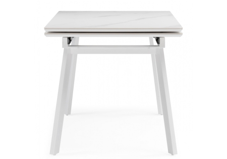 Керамический стол Норман 140 (200) х 80 белый мрамор alpin white, snow white, белый