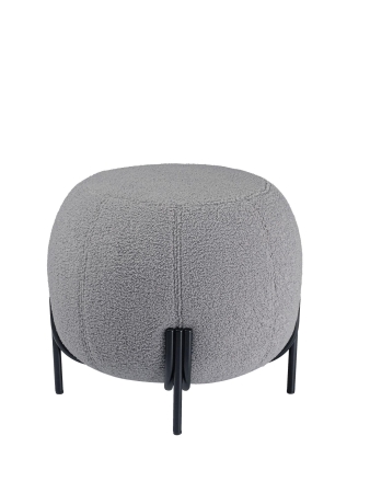 Пуф круглый Флойд серый экомех HUSH 994
