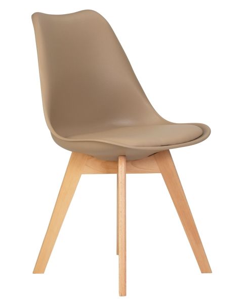 Стул обеденный JERRY SOFT ножки светлый бук сиденья бежевый GR-03