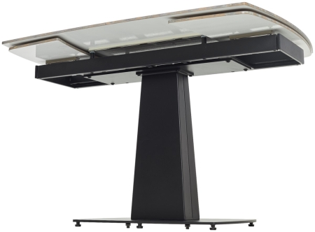 Стол BALDE 140 GLOSS AMBER JADE SOLID CERAMIC, BLACK