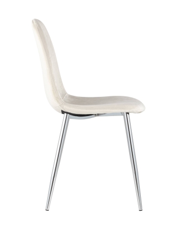 Стул Валенсия велюр кремовый хромированные ножки