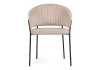 Стул на металлокаркасе Лео бежевый brandy light 2, черный