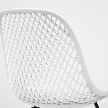 Стул VINCENT (mod. 8001) металл и пластик, 46.5х53х83.5 см, белый, черный