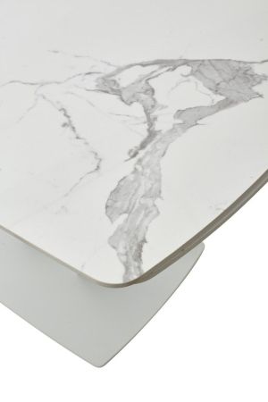 Стол ALATRI 120 GLOSS STATUARIO WHITE SINTERED STONE, WHITE