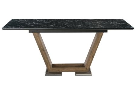 Стол деревянный Иматра мрамор черный, черная шагрень