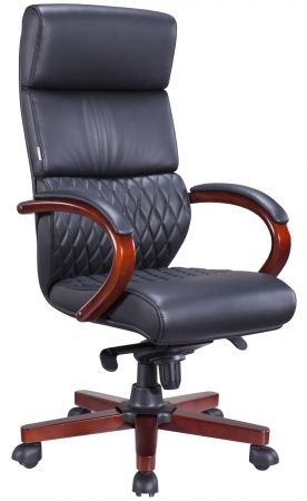 Компьютерное кресло President Wood Экокожа Черный