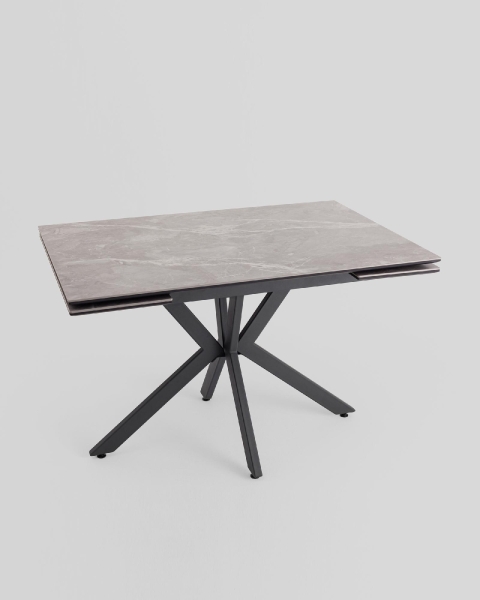 Стол раскладной Marmer 120-180*80*76 керамика антрацит
