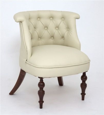 Кресло Бархат темный тон, кожзам, кремовый