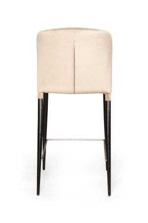 Стул полубарный Albert бархат бежевый, опора конус