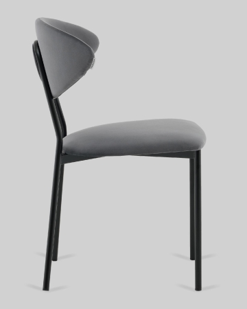 Стул обеденный Квинси велюр темно-серый