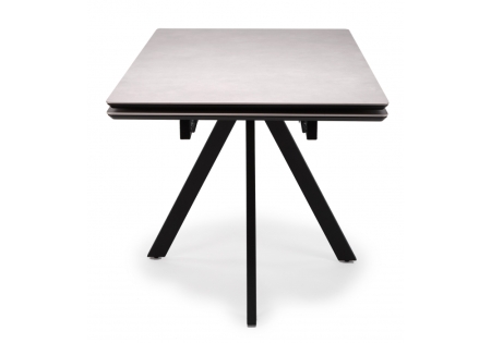 Керамический стол Вилли 140(200)х80 carmen light grey, черный