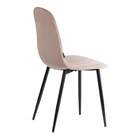 Стул BREEZE (mod. JSC-58) велюр и металл, бежевый и черный