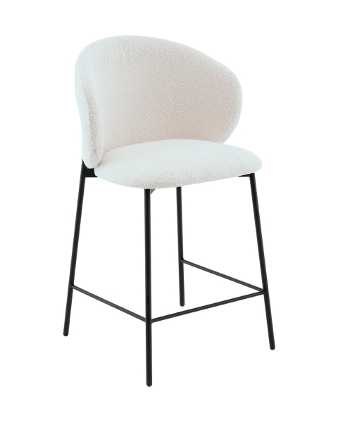 Стул полубарный Блейз букле белый Стул полубарный Блейз букле белый