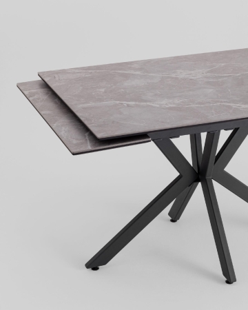 Стол раскладной Marmer 120-180*80*76 керамика антрацит