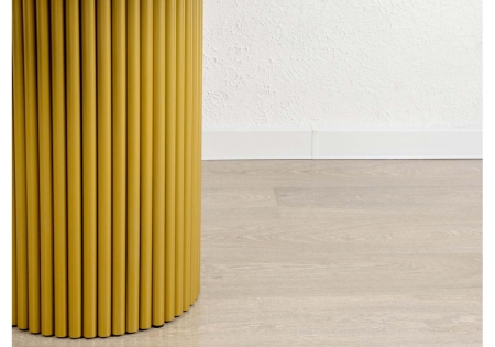 Стол деревянный Барел 90 белый, золото