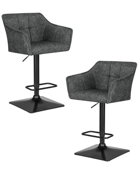 Набор 2 шт Стул барный RALF, серый твид (LEO11)