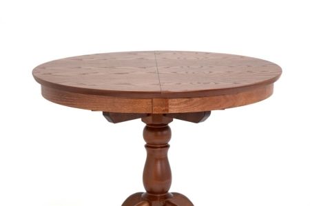 Стол круглый раздвижной из массива дерева средний тон