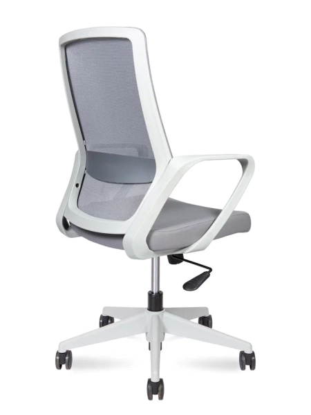Кресло офисное Pino LB серый, ткань и пластик, мягкое сиденье, с подлокотниками Кресло офисное Pino LB серый, ткань и пластик, мягкое сиденье, с подлокотниками
