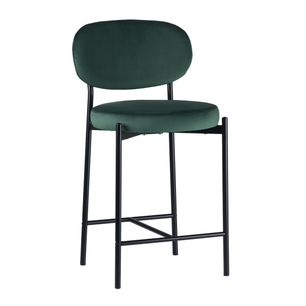 Стул полубарный MASO велюр зеленый