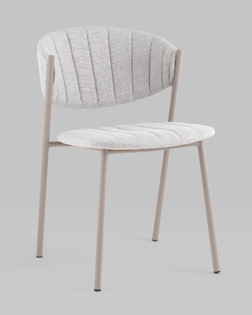 Стул Харпер ткань рогожка серо-голубой каркас серый матовый