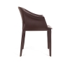 Стул с подлокотниками GIO кожа коричневый