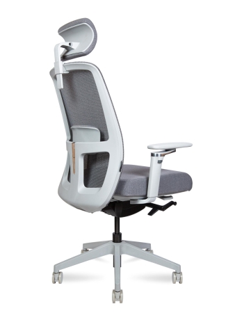 Кресло офисное Altai SL 6D серый, ткань и пластик, мягкое сиденье, с подлокотниками