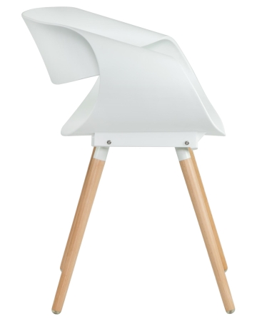 Набор 4 шт Стул обеденный ALIEN, ножки светлый бук белый (W-02)