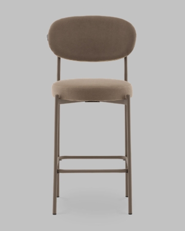 Стул полубарный Бриф DD велюр капучино каркас капучино муар