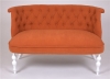 Диван Бархат эмаль белая, G08 - морковный