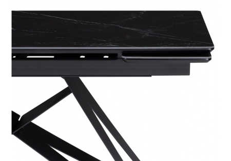 Керамический стол Блэкберн 140(200)х80 черный мрамор shakespeare black, черный