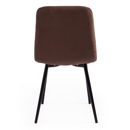 Стул CHILLY MAX велюр и металл, 45х59х88 см, коричневый 09, черный