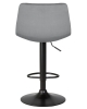 Набор 2 шт Стул барный TAILOR BLACK, серый велюр (MJ9-75)