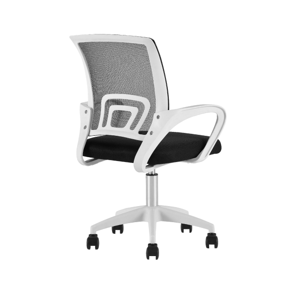 Кресло офисное TopChairs Simple SN черный пластик белый