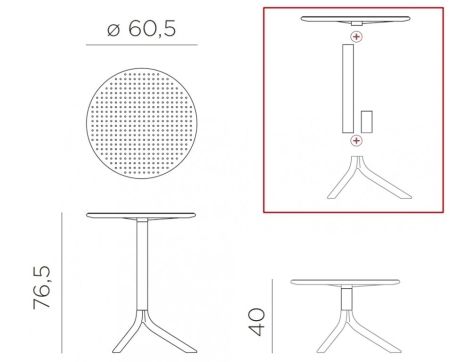 Стол пластиковый обеденный Step + Step Mini агава