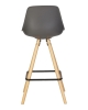 Набор 2 шт Стул полубарный RONNI, ножки светлый бук, темно-серый (GR-04)