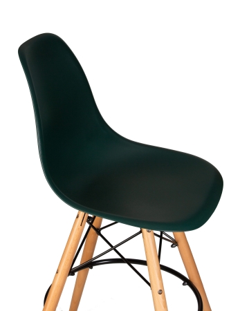 Стул барный DSW BAR ножки светлый бук темно-зеленый G-13