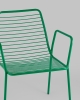 Стул с подлокотниками Дели металл зеленый