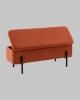 Банкетка Болейн с ящиком из терракотового велюра с черными ножками