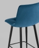 Стул полубарный Джанго велюр синий высота сиденья 60 см