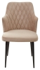 Стул HERMAN бежевый #5 велюр, черный каркас