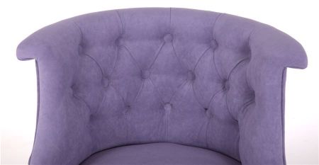 Кресло Бархат эмаль белая, RS 13 лавандовый